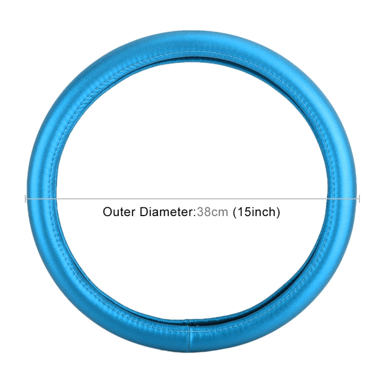 Universal Car Plating Leather Steering Wheel Cover, Diameter: 38cm