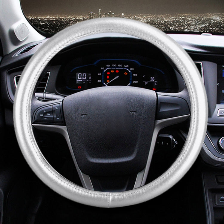 Universal Car Plating Leather Steering Wheel Cover, Diameter: 38cm