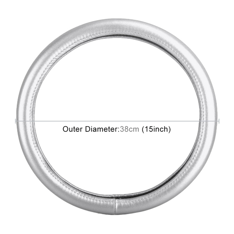 Universal Car Plating Leather Steering Wheel Cover, Diameter: 38cm