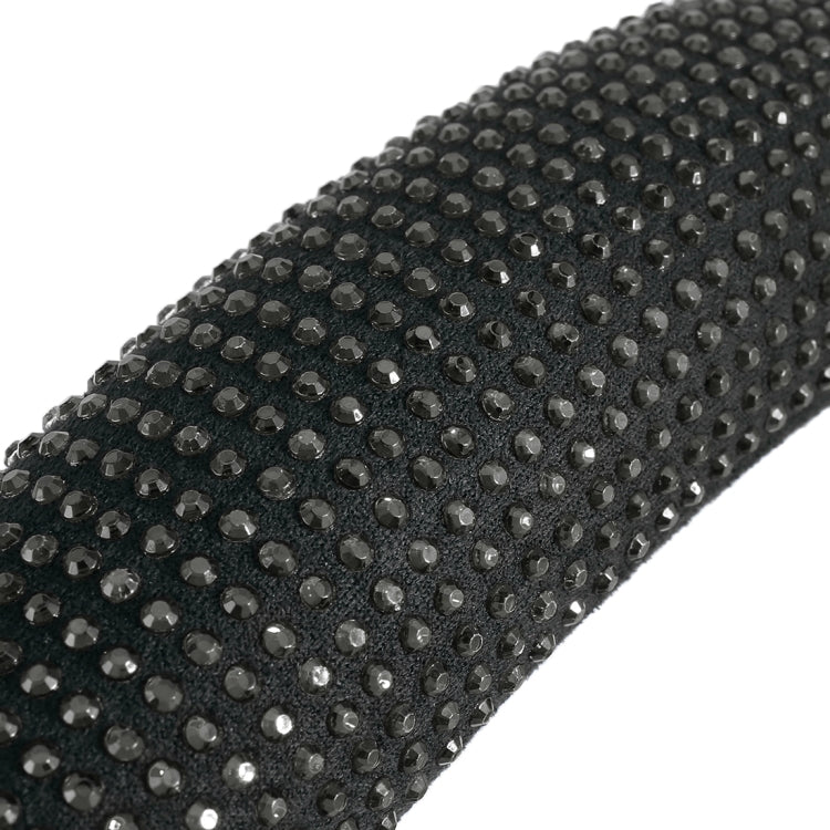 Universal Car Leather + Diamond Steering Wheel Cover, Diameter: 38cm