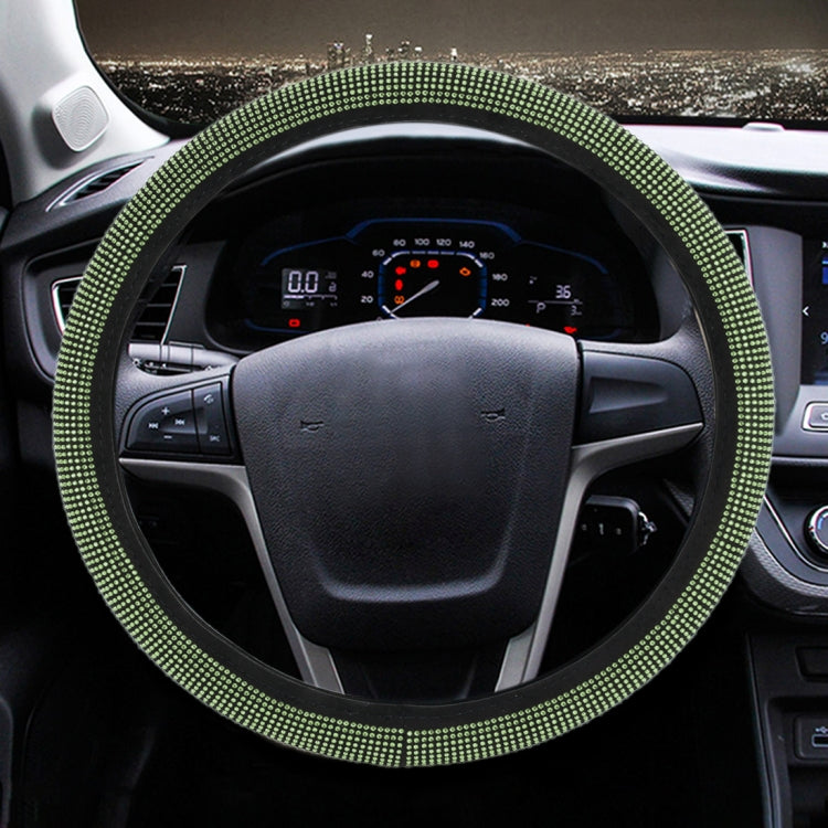 Universal Car Leather + Diamond Steering Wheel Cover, Diameter: 38cm