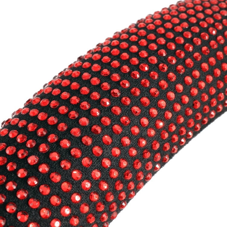 Universal Car Leather + Diamond Steering Wheel Cover, Diameter: 38cm