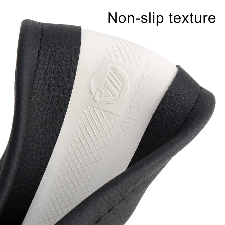 Universal Car Plating Bamboo Knot Leather Steering Wheel Cover, Diameter: 38cm