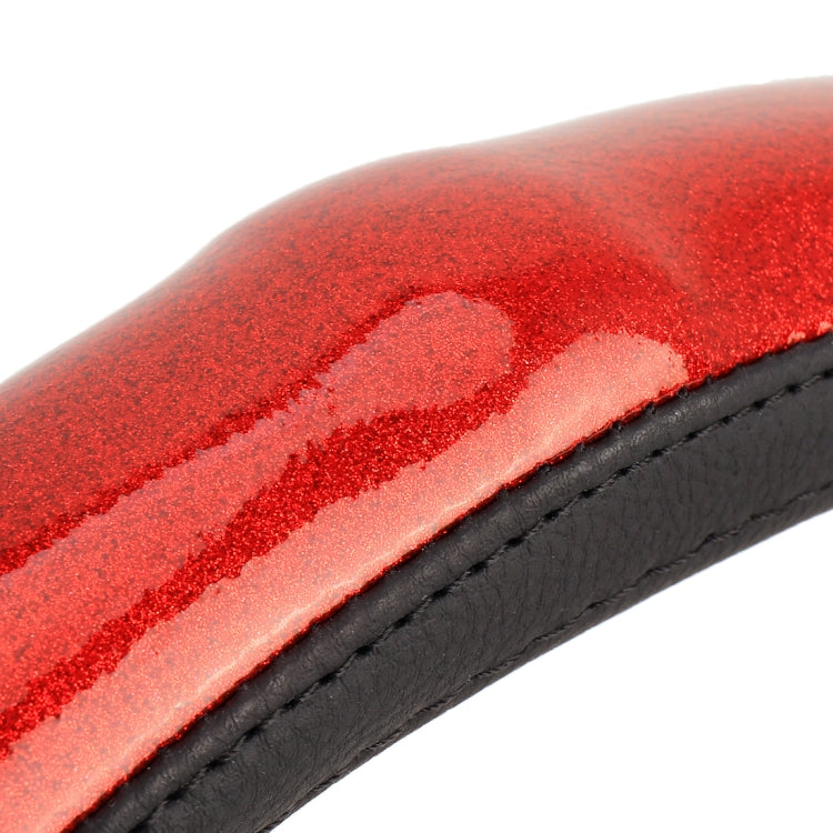 Universal Car Plating Bamboo Knot Leather Steering Wheel Cover, Diameter: 38cm