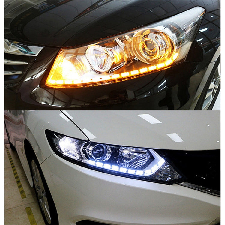 2 PCS 60cm 15-section DC12V 13W Ultra-thin Car Colorful Turn Lights / Running Lights, with 45LEDs SMD-2835RBG Bulbs