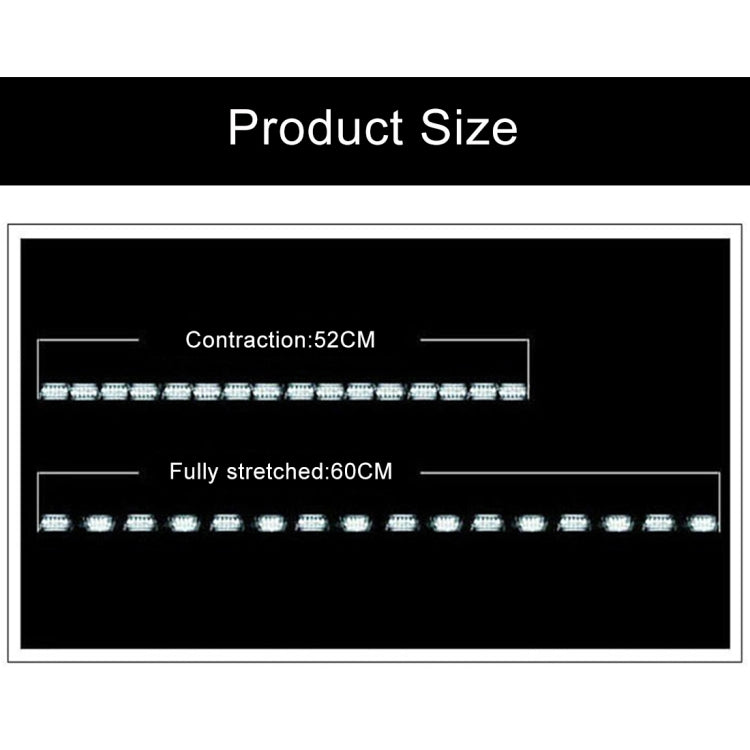 2 PCS 60cm 15-section DC12V 13W Ultra-thin Car Colorful Turn Lights / Running Lights, with 45LEDs SMD-2835RBG Bulbs