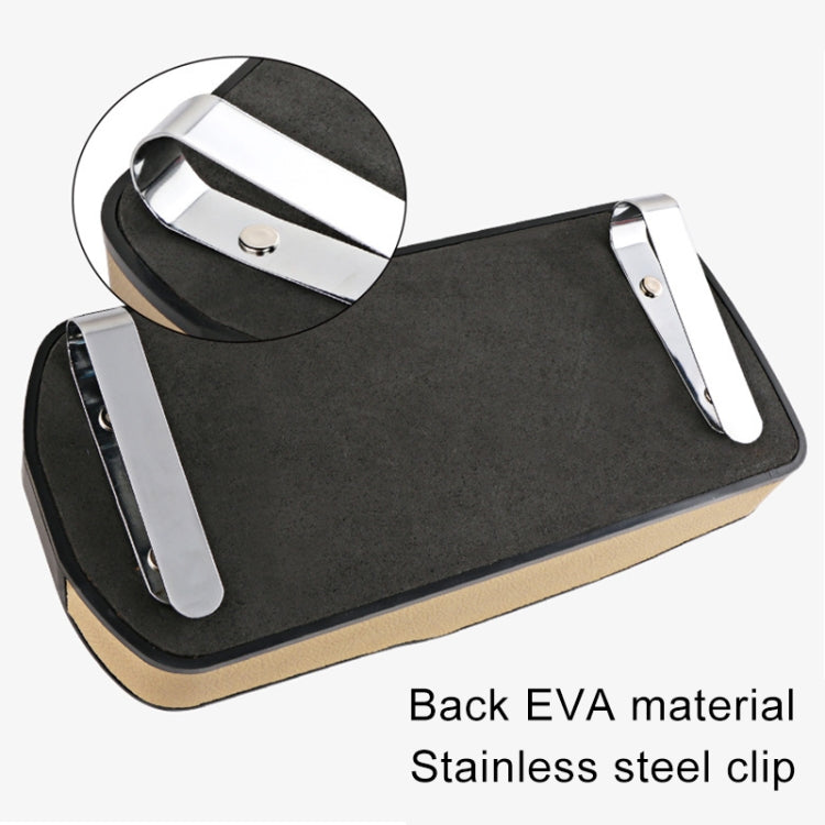 DERANFU Multi-function Car Hang Type PU Leather Towel Box with Card Slot