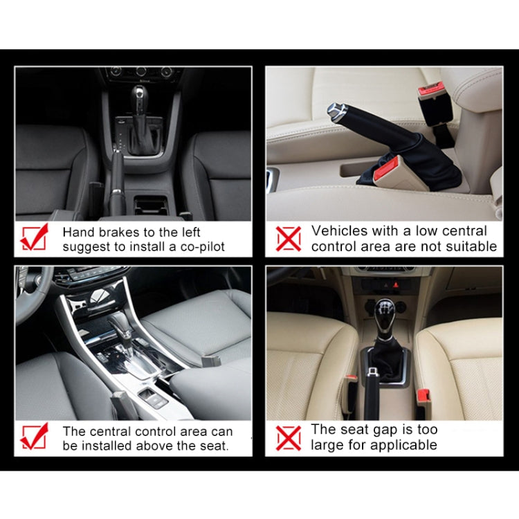 DERANFU Multi-function Car Co-pilot Position Dual USB Charging Digital Display Storage Box Crevice Water Cup Holder