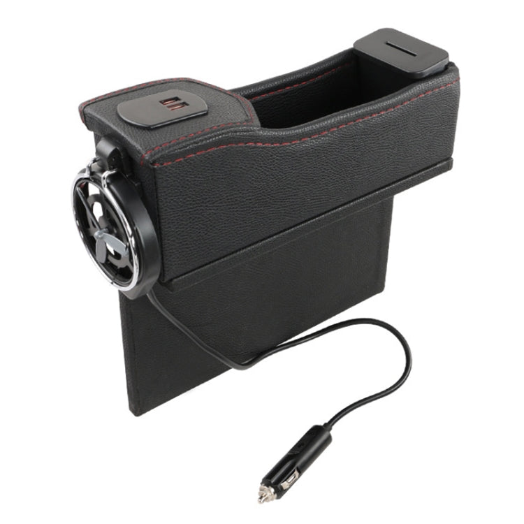 DERANFU Multi-function Car Main Driving Position Dual USB Charging Digital Display Storage Box Crevice Water Cup Holder