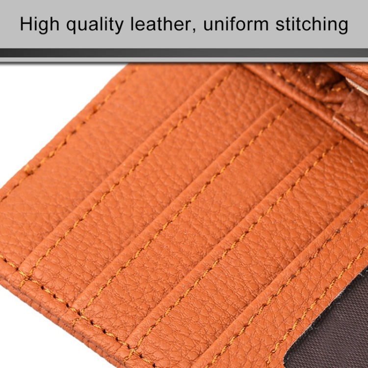 DERANFU 3 In 1 Lichee Texture Multi-function Car Hang Type Leather Towel Box with Card Slot & CD Slot