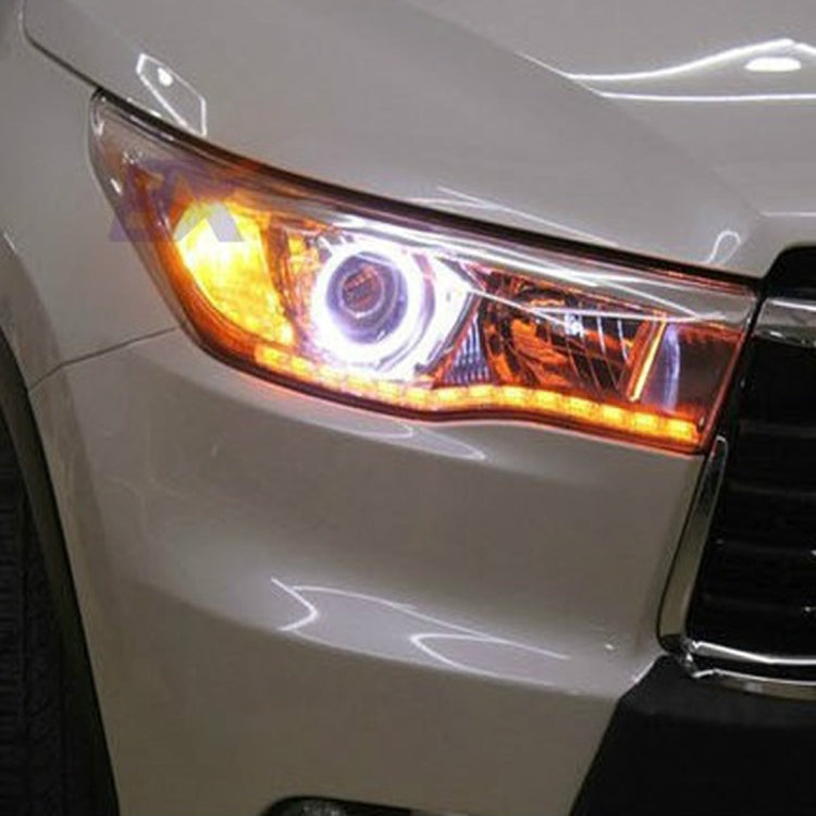 2 PCS 3W Scalable Crystal Shell Snake Shape DIY White Light + Yellow Light Car Water-Running Lighting Crystal Water LED Lamp Light, DC 12V