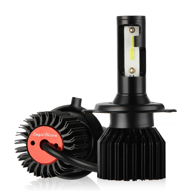 2 PCS EV13 H4 DC9-32V / 14W / 1400LM / 6000K IP67 Car LED Headlight Lamps (White Light)