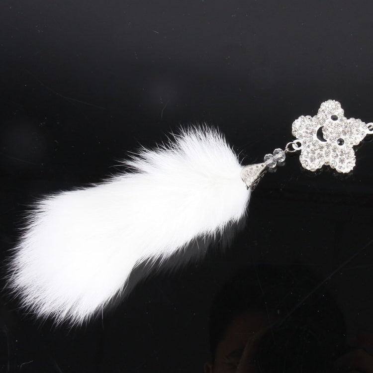 Flower Petal Style Diamond Smile Face Decoration With Pearl And Fur For Car And Household And Backbag
