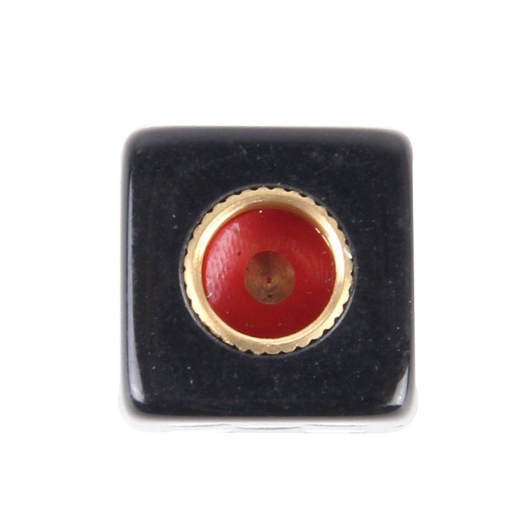 4 PCS Plastic Plated Dice Shape Universal Tire Valve Stem Cap