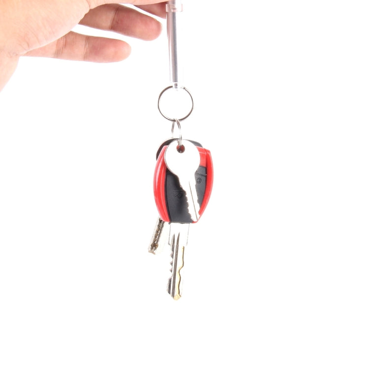 Car Anti-Static Key Ring Holder With White Light Lamp