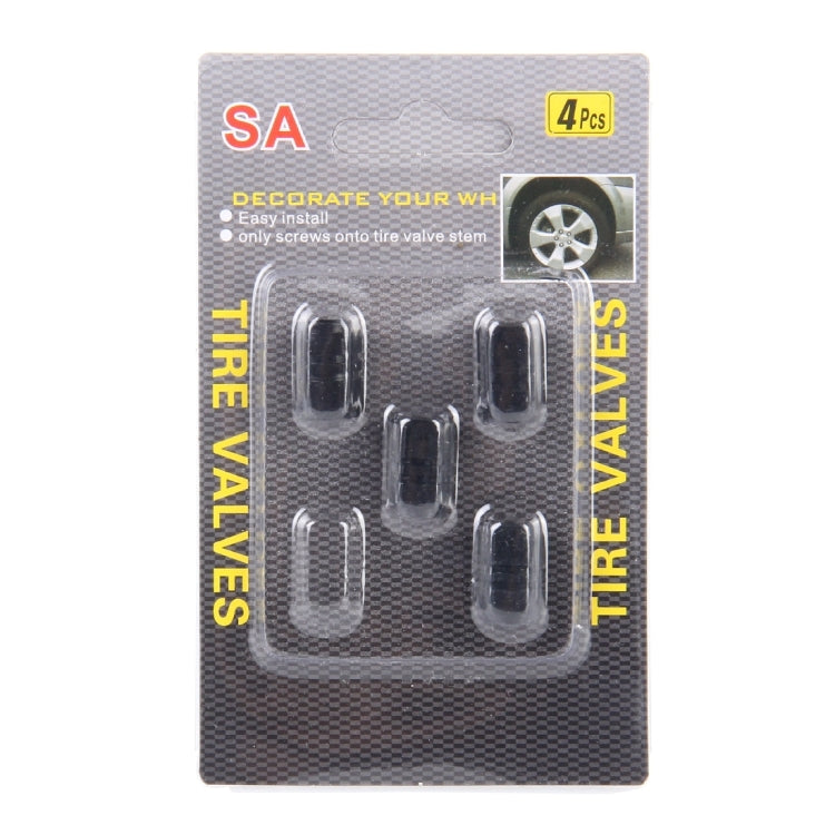 4PCS SA Metal Plated Hexagon Shape Universal Tire Valve Stem Cap