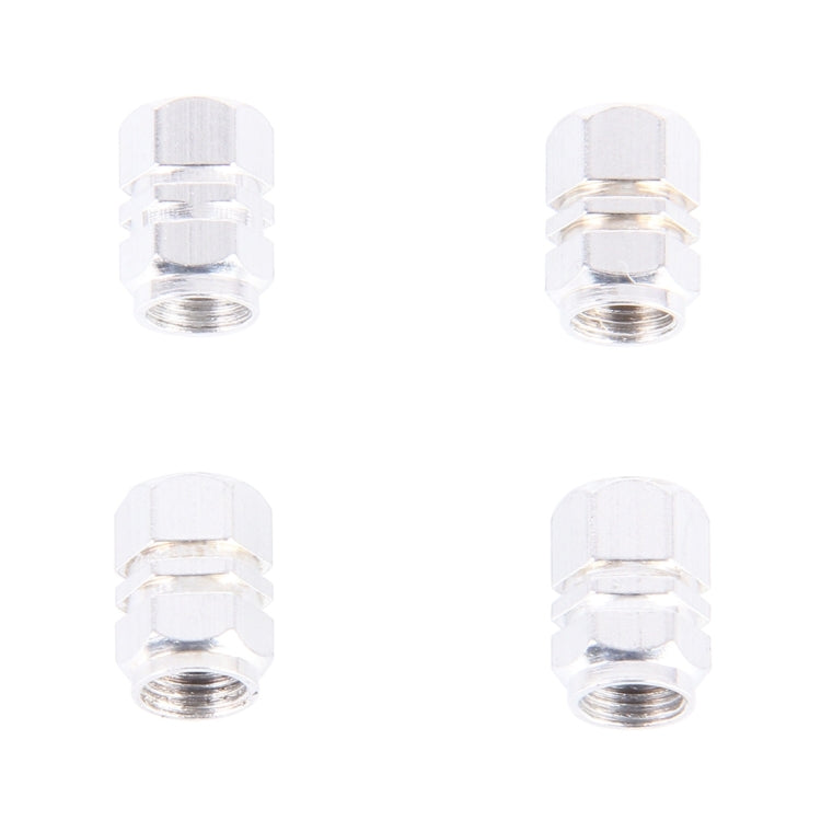 4PCS SA Metal Plated Hexagon Shape Universal Tire Valve Stem Cap