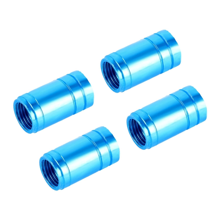 4PCS Metal Plated Circular Shape Universal Tire Valve Stem Cap With White Diamond