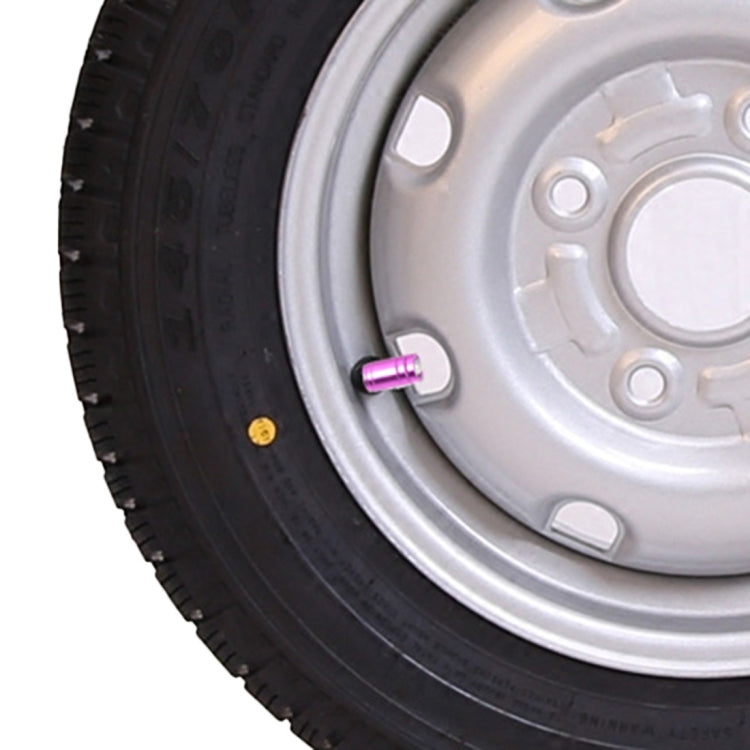 4PCS Metal Plated Circular Shape Universal Tire Valve Stem Cap With White Diamond