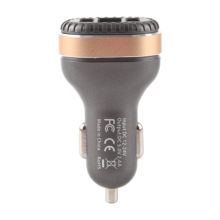 2.4A Output Dual USB Smart Car Charger with LED Display