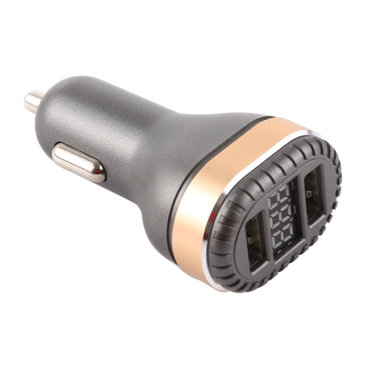 2.4A Output Dual USB Smart Car Charger with LED Display