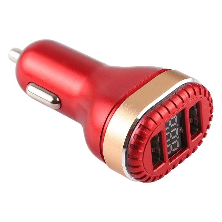 2.4A Output Dual USB Smart Car Charger with LED Display