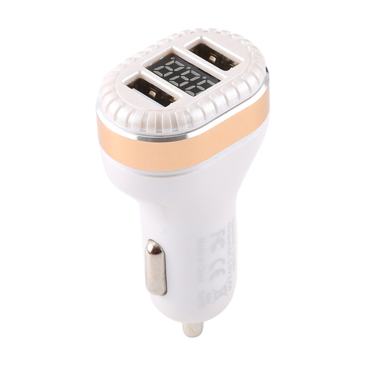 2.4A Output Dual USB Smart Car Charger with LED Display