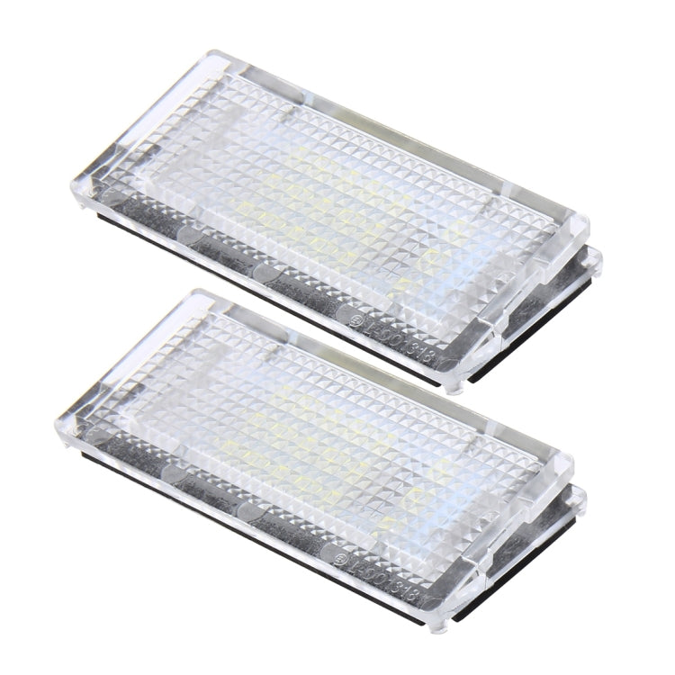 2 PCS License Plate Light with 18  SMD-3528 Lamps for BMW E46 4D 1998-2003ï¼Œ2W 120LM,6000K, DC12V (White Light)