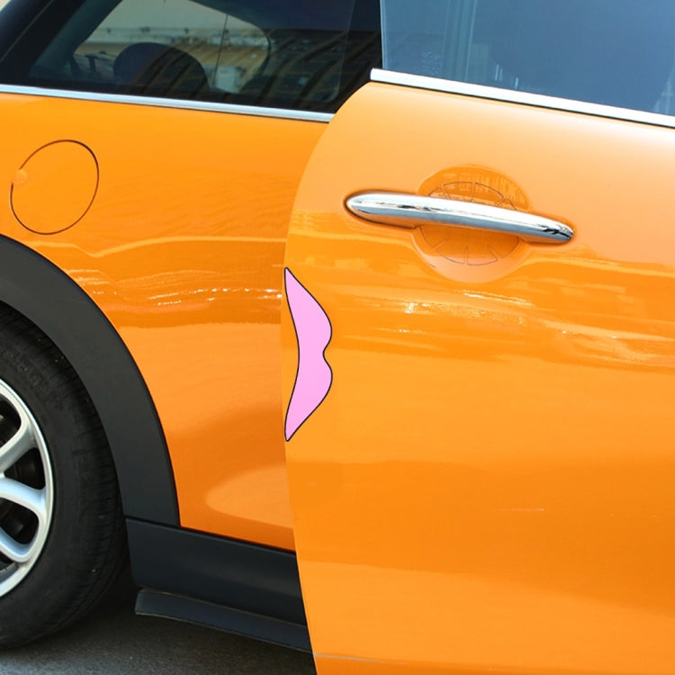 2 PCS Lip Shape Cartoon Style PVC Car Auto Protection Anti-scratch Door Guard Decorative Sticker