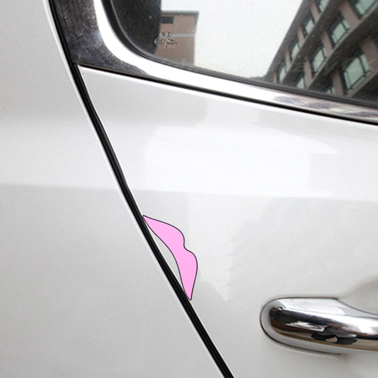 2 PCS Lip Shape Cartoon Style PVC Car Auto Protection Anti-scratch Door Guard Decorative Sticker