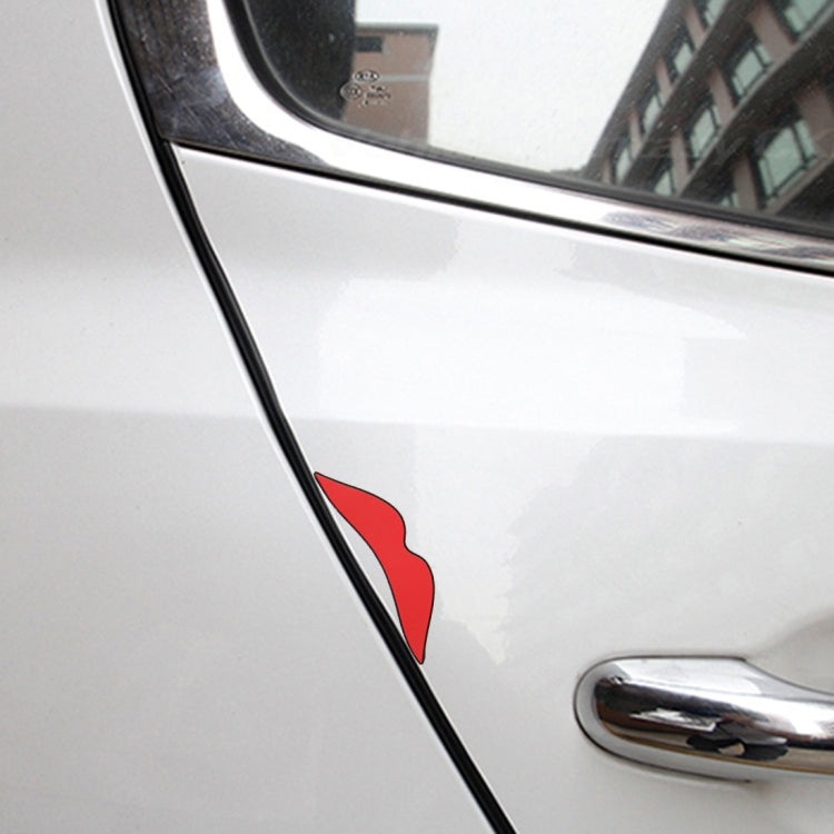 2 PCS Lip Shape Cartoon Style PVC Car Auto Protection Anti-scratch Door Guard Decorative Sticker