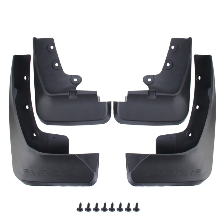 4 PCS Car Auto Semi-Rigid PVC Splash Flaps Mudguards Fender Guard for Ford 2015 Version Edge