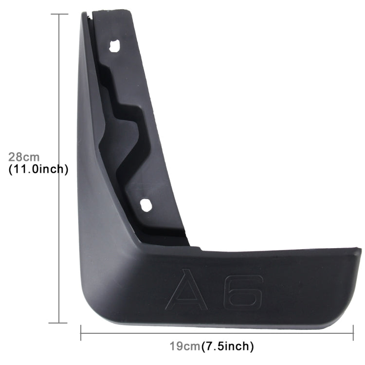 4 PCS Car Auto Semi-Rigid PVC Splash Flaps Mudguards Fender Guard for Audi 2016 Version A6L