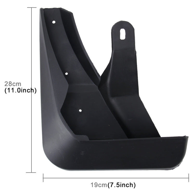 4 PCS Car Auto Semi-Rigid PVC Splash Flaps Mudguards Fender Guard for Audi 2016 Version A6L