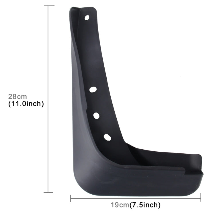 4 PCS Car Auto Semi-Rigid PVC Splash Flaps Mudguards Fender Guard for Audi A3 Sedan