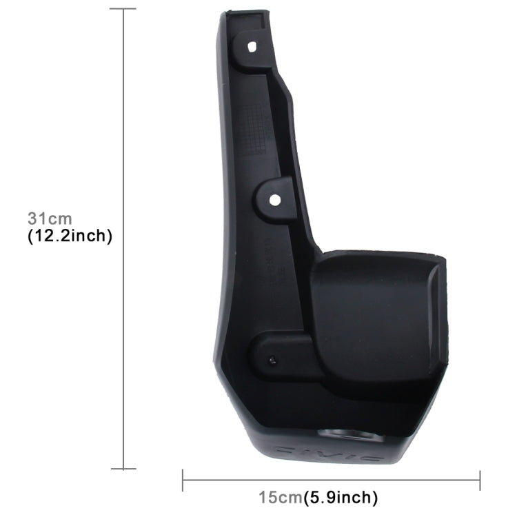 4 PCS Car Auto Semi-Rigid PVC Splash Flaps Mudguards Fender Guard for Honda 2016 Version Civic