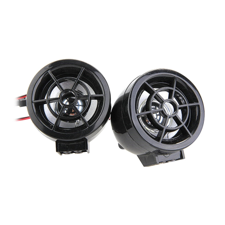 2 PCS Motorcycle Universal Waterproof Audio Alarm System, Support TF Card MP3 FM