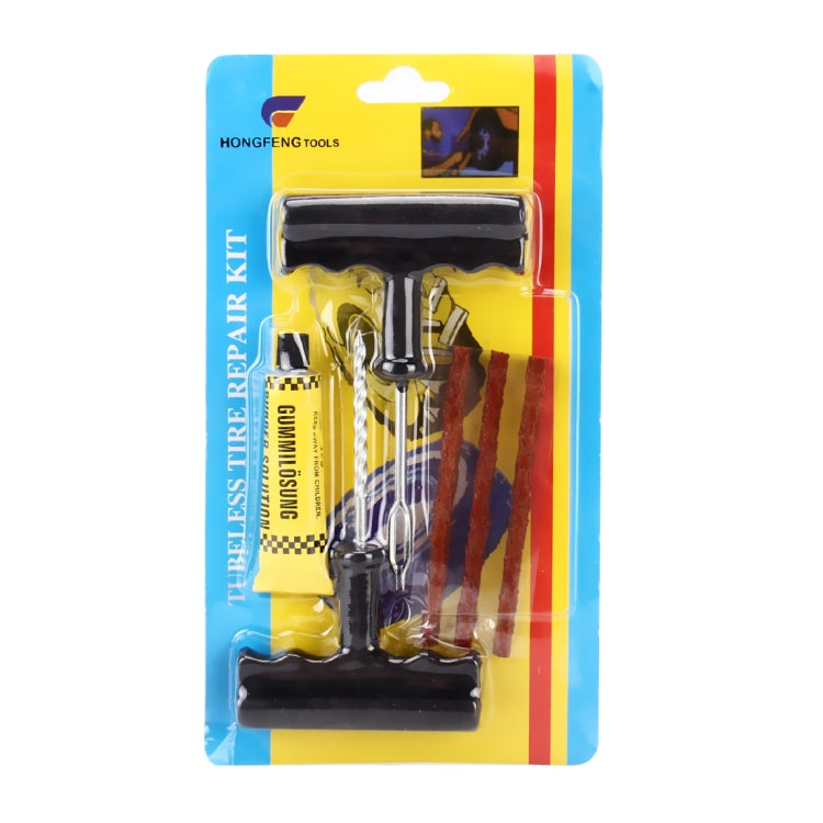 6 in 1 Car Tire ABS T-Handle Repair Kits with 4 Repairing Strips