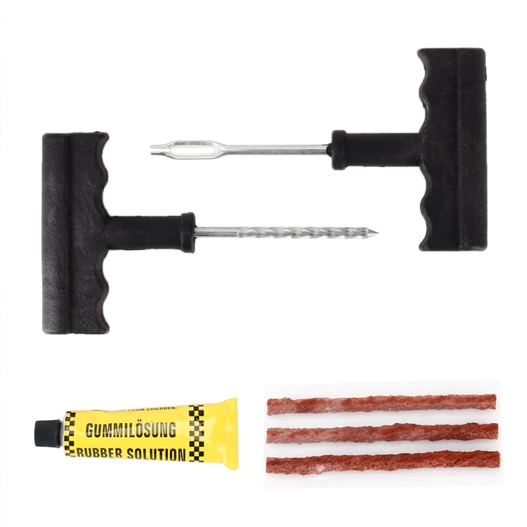 6 in 1 Car Tire ABS T-Handle Repair Kits with 4 Repairing Strips