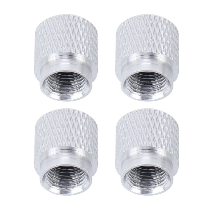 3R 3R-2115 4 PCS Universal Air Filter Shape Car Motor Bicycle Tire Valve Caps(Silver)