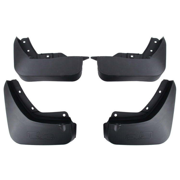 4 PCS Car Auto Semi-Rigid PVC Splash Flaps Mudguards Fender Guard for Audi Q3 2016 Version