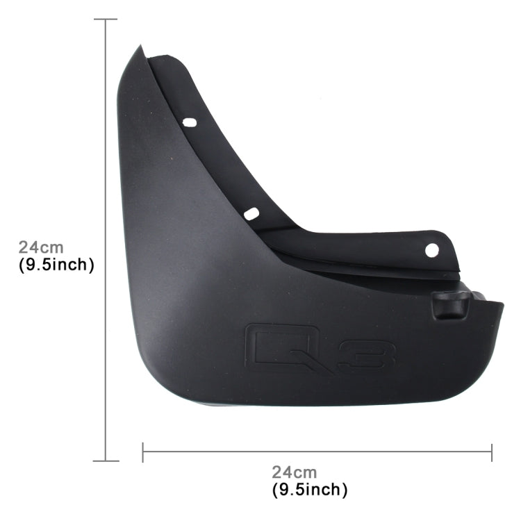 4 PCS Car Auto Semi-Rigid PVC Splash Flaps Mudguards Fender Guard for Audi Q3