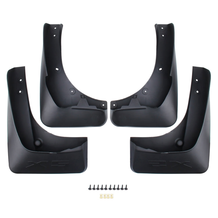 4 PCS Car Auto Semi-Rigid PVC Splash Flaps Mudguards Fender Guard for 2014 Version BMW X5