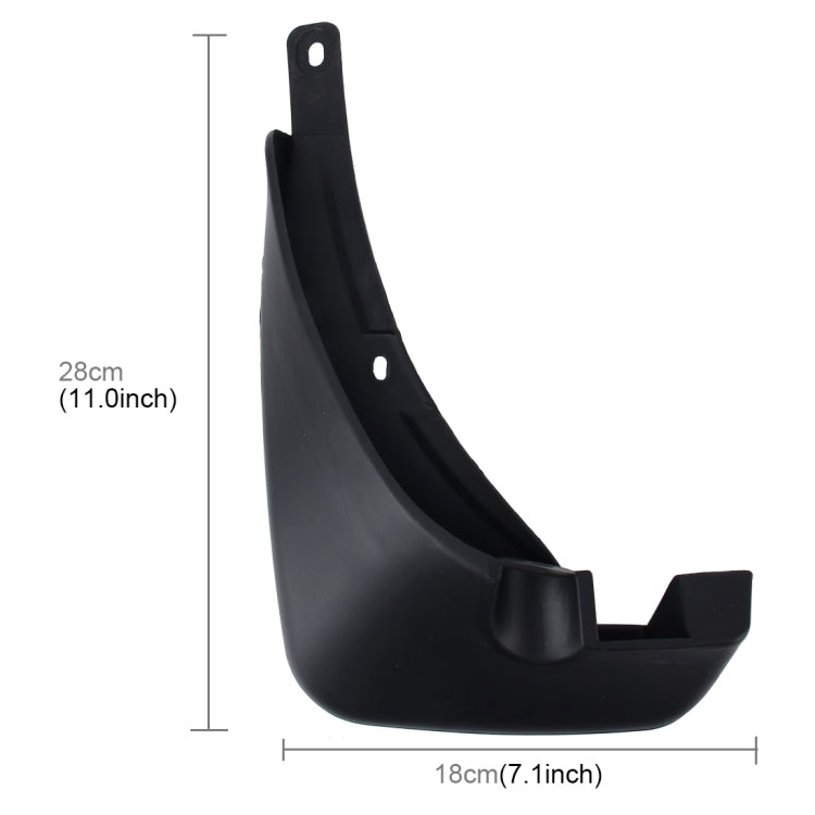 4 PCS Car Auto Semi-Rigid PVC Splash Flaps Mudguards Fender Guard for Toyota RAV4-2.0 2009 Version