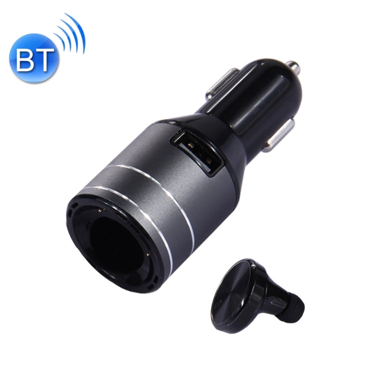 CE & RoHS Certificated 2.4A Single USB Port Car Charger for Smartphones & Tablets & Cameras & PSP & PDA & GPS & MP3 & MP4 and other USB-charged Devices with Bluetooth Earphone