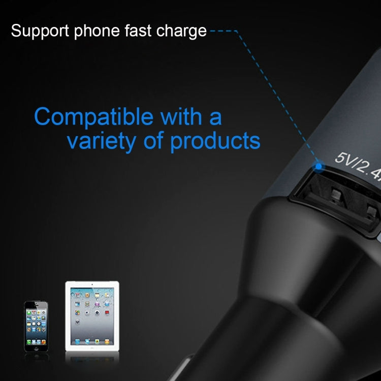 CE & RoHS Certificated 2.4A Single USB Port Car Charger for Smartphones & Tablets & Cameras & PSP & PDA & GPS & MP3 & MP4 and other USB-charged Devices with Bluetooth Earphone