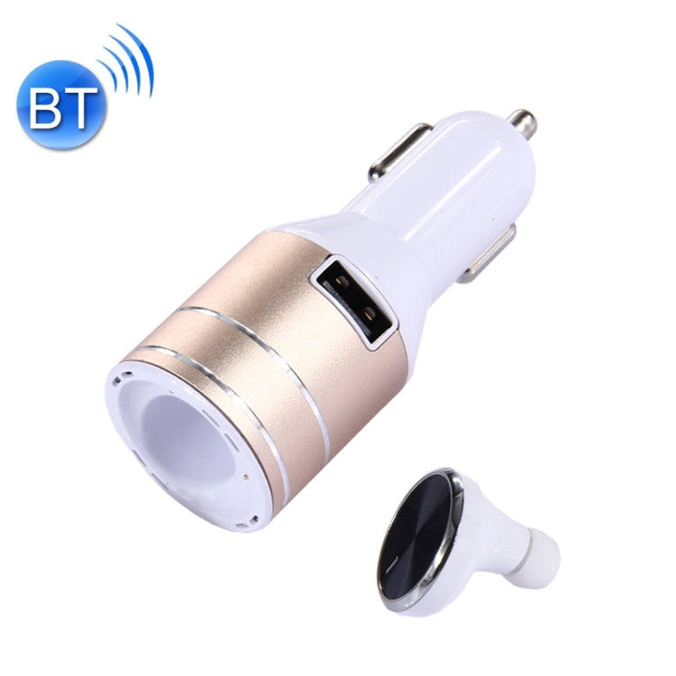 CE & RoHS Certificated 2.4A Single USB Port Car Charger for Smartphones & Tablets & Cameras & PSP & PDA & GPS & MP3 & MP4 and other USB-charged Devices with Bluetooth Earphone