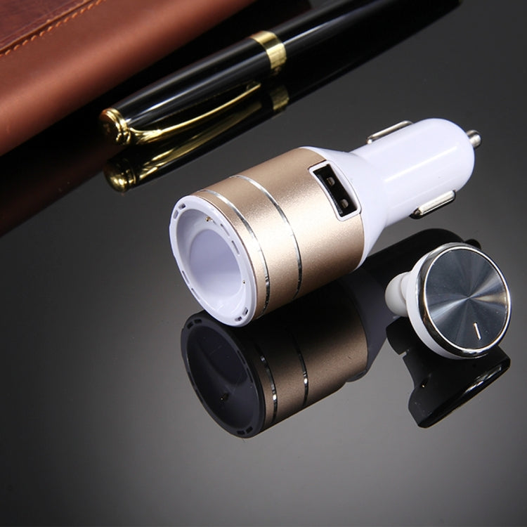 CE & RoHS Certificated 2.4A Single USB Port Car Charger for Smartphones & Tablets & Cameras & PSP & PDA & GPS & MP3 & MP4 and other USB-charged Devices with Bluetooth Earphone