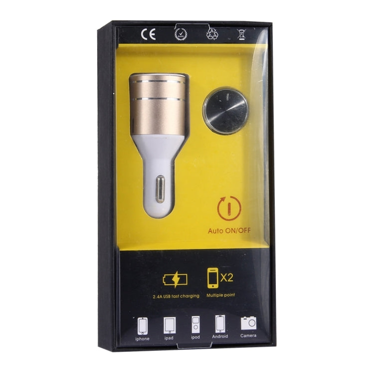 CE & RoHS Certificated 2.4A Single USB Port Car Charger for Smartphones & Tablets & Cameras & PSP & PDA & GPS & MP3 & MP4 and other USB-charged Devices with Bluetooth Earphone