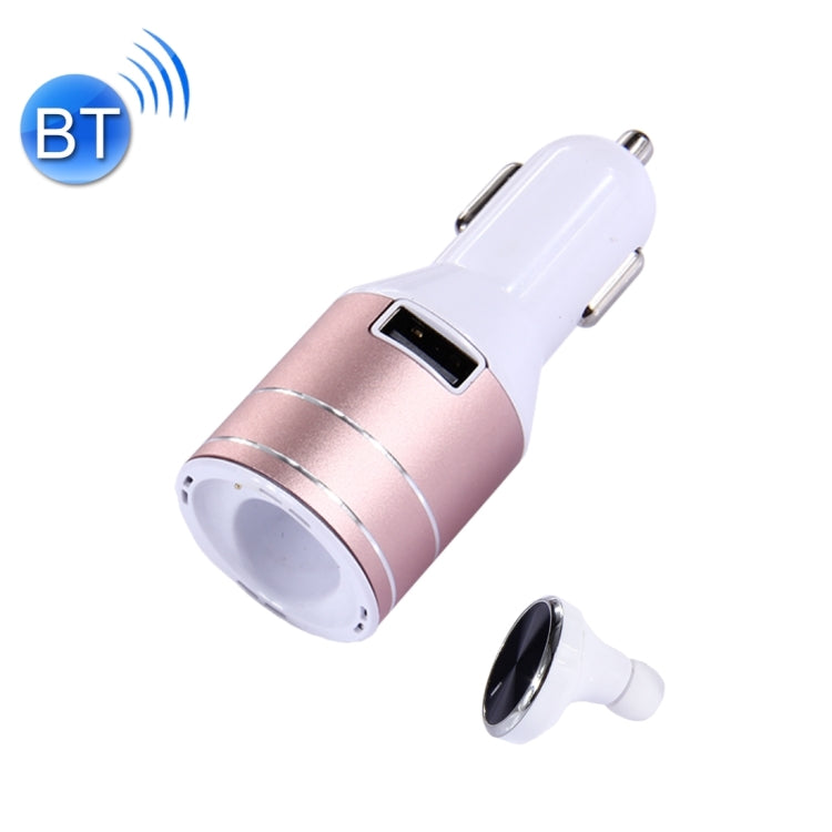 CE & RoHS Certificated 2.4A Single USB Port Car Charger for Smartphones & Tablets & Cameras & PSP & PDA & GPS & MP3 & MP4 and other USB-charged Devices with Bluetooth Earphone